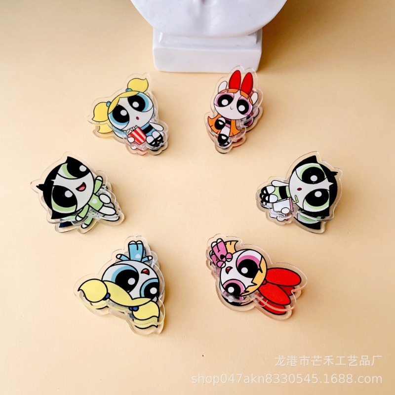 6PCS Kawaii The Powerpuffs Gir - Tech Accessories For Office recension och pris