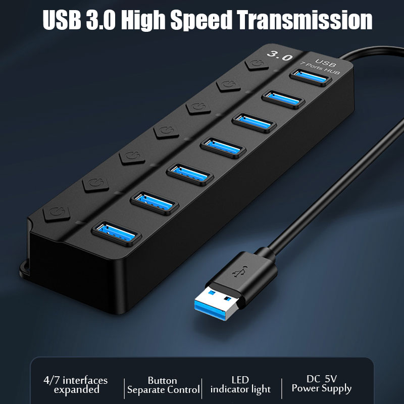 7 In 1 USB 3.0 Hub Multi USB S - Usb Hub 7 Port recension och pris