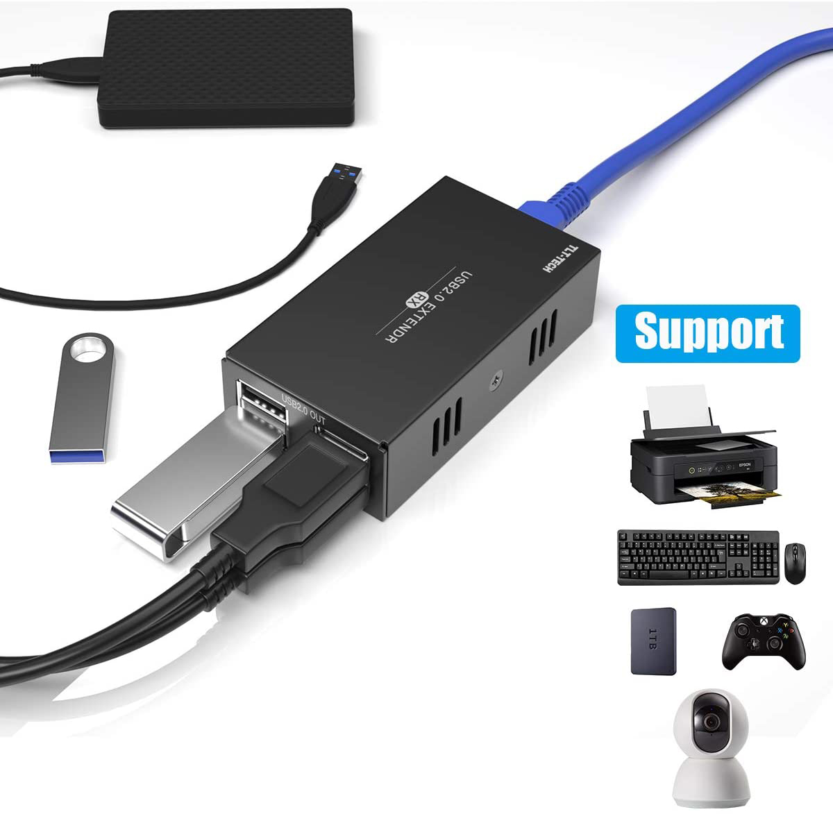 USB 2.0 Extender with 4 Port U - Usb Hub 7 Port recension och pris