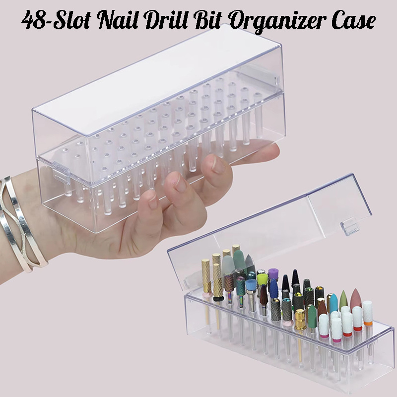 48 Holes Clear Nail Drill Bits - Tech Accessories Box recension och pris