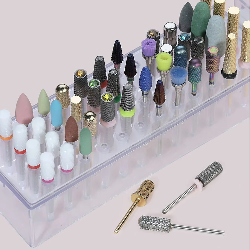 48 Holes Clear Nail Drill Bits - Tech Accessories Box recension och pris
