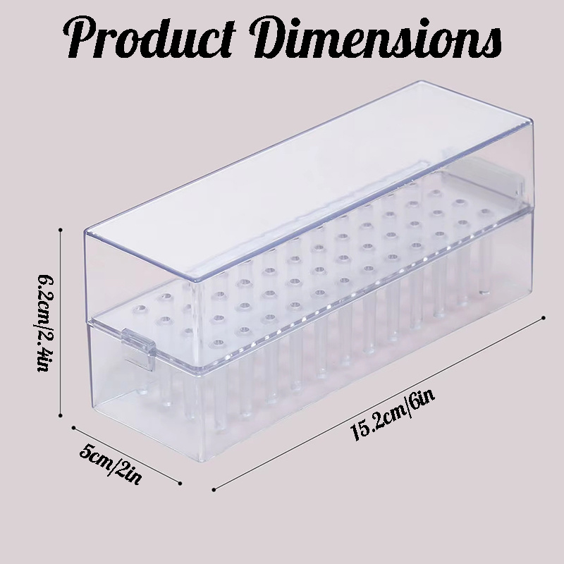 48 Holes Clear Nail Drill Bits - Tech Accessories Box recension och pris