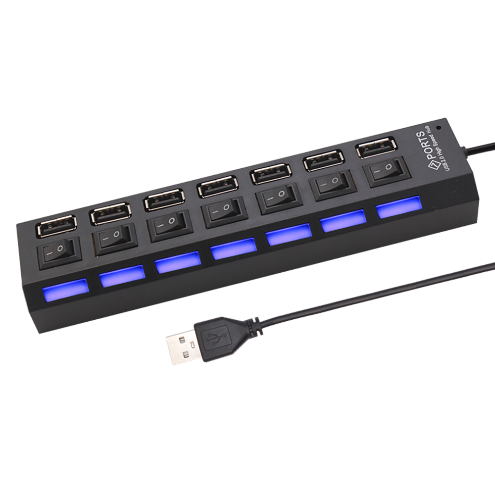 7 Port USB 2.0 Hub Splitter Fo - Usb Hub 7 Port recension och pris