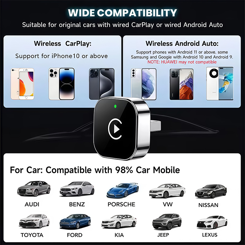 2-in-1 Wireless CarPlay Adapte - Tech Accessories Phone recension och pris