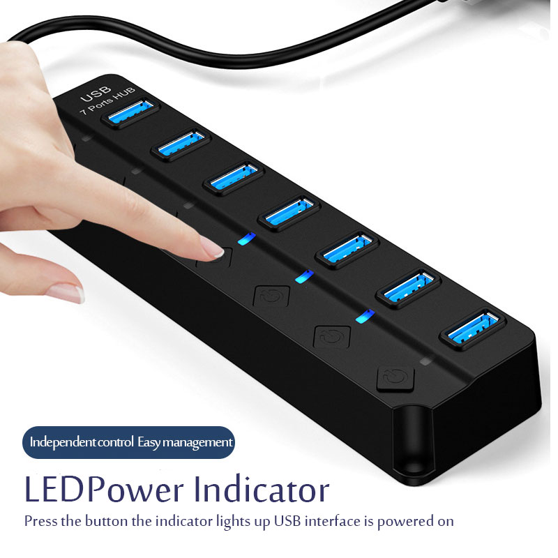USB 3.0 Power Adapter 4/7 Port - Usb Hub 7 Port recension och pris