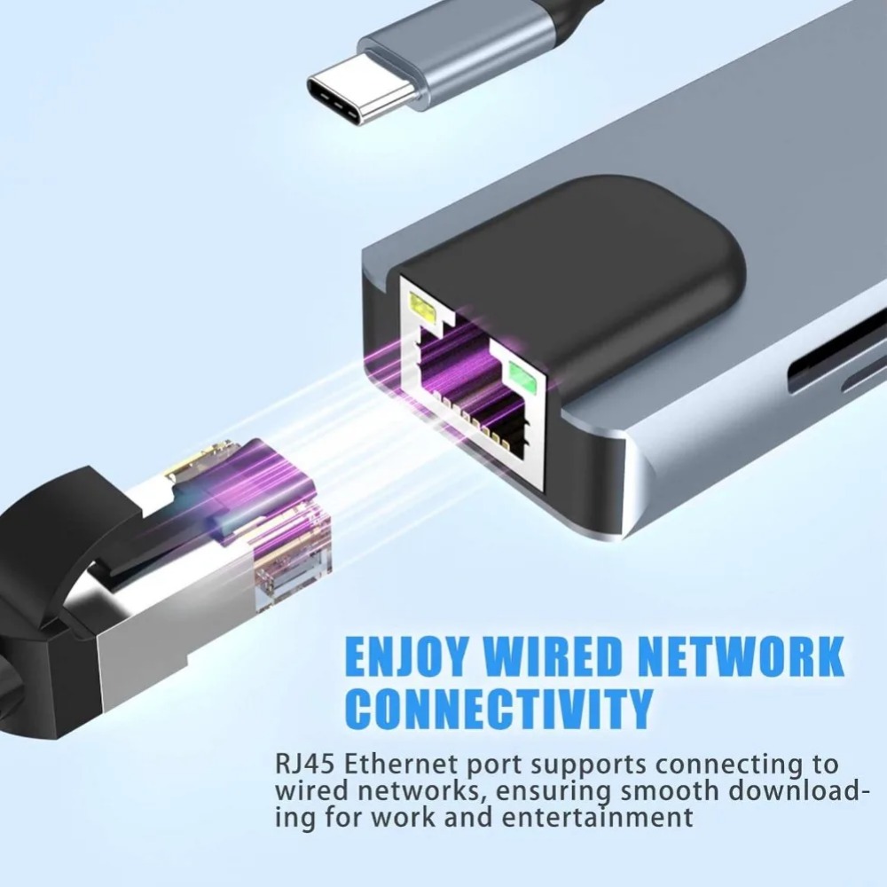 USB C Hub 8/7 in 1 4K HDMI Ada - Usb Hub 7 Port recension och pris