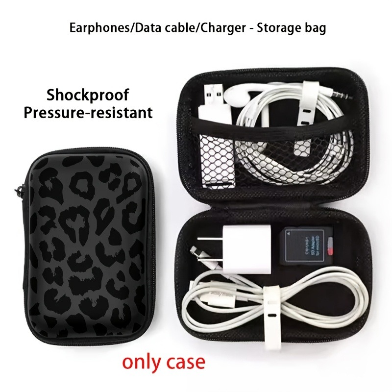 Black Leopard Print EVA Hard S - Tech Accessories Kit recension och pris