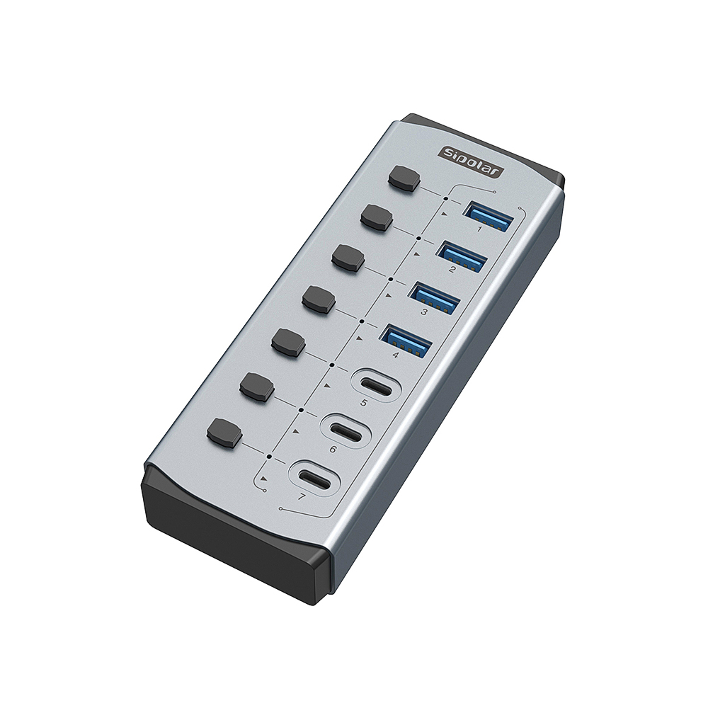 Sipolar USB Hub with BC1.2     - Usb Hub 7 Port recension och pris