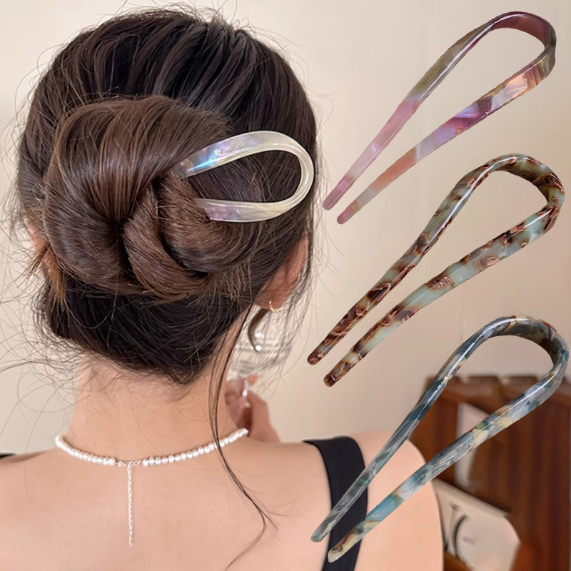 U-Shaped Hair Sticks Acetate A - Tech Accessories For Women recension och pris
