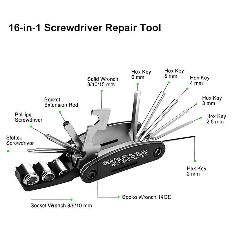 Portable Bicycle Repair Tools  - Useful Tech Accessories recension och pris