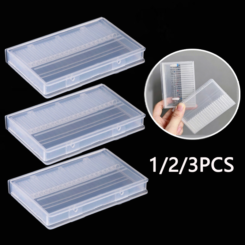 1/2/3PCS 20 Slots Clear Nail D - Tech Accessories Box recension och pris